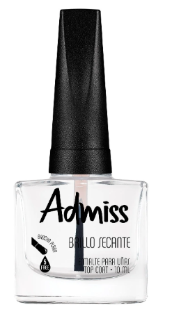 Esmalte admiss 10ml brillo secante (transparente)