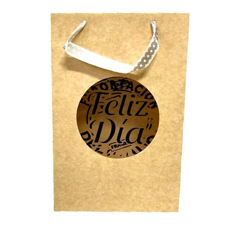 Bolsa regalo cariñito mediana vertical ventana mensaje