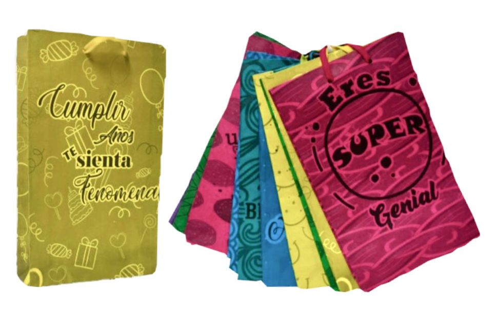 @Bolsa regalo mensaje neon grande pqt x12