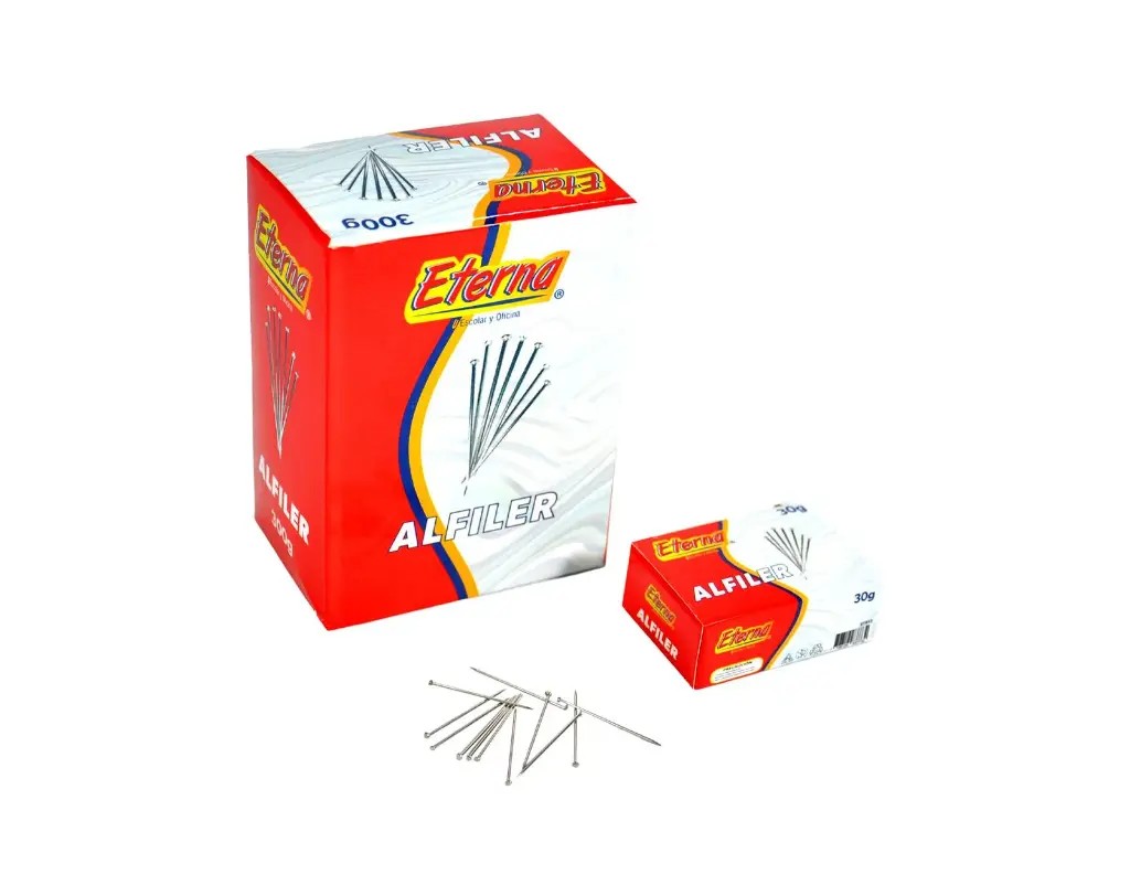 Alfiler eterna 2,8cm 30gramos caja x10