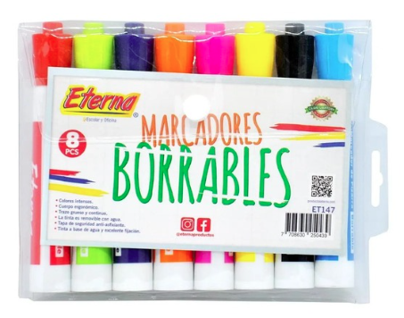 Marcador borrable x8 eterna